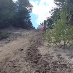 Riding down a sand dune FAIL$