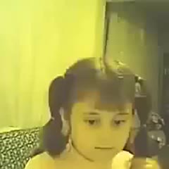 Turkish girl hits sister in front of webcam