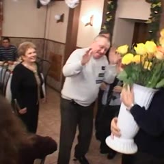 Couple falls under the table
