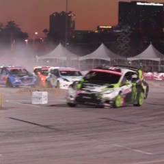 Race Car on Fire? Ken Block #AINTCARE, Presses on During Rally-X Race