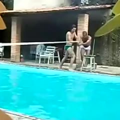 Slacklining Over Swimming Pool Fail