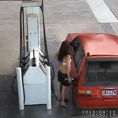 ouple stealing fuel bungle a getaway from Mt Warren Park petrol station