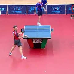 Kuwait Open behind the back shot Quentin Robinot Kiryl Barabanov, table tennis trick shot 2013