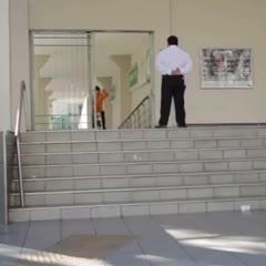 Security guard vs skateboarder