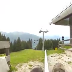 Mieders Alpine Coaster (with no brakes) crash