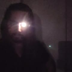 A brief demonstration of my Titanium Cyborg Eye as a flashlight!