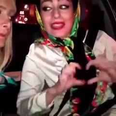 Iranian girls crash car while singing