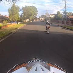 Motorbike stalls during police chase