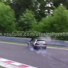 Big Honda Civic Crash Accident Unfall Nordschleife Nürburgring Touristenfahrten