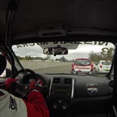2016 Nissan Micra Cup Calabogie Race Crazy Start Crash